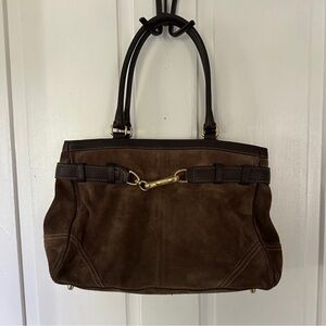 Coach Hampton Tote Bag in brown Suede